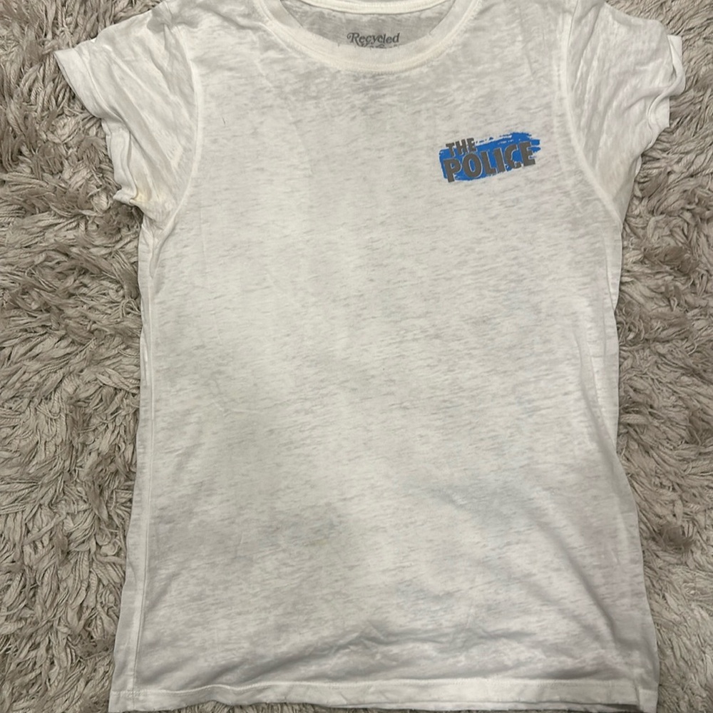 Recycled Karma vintage feel police tshirt